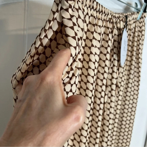 Princess Polly Brown & Cream Checkered Pull on Pants. Size 8. NWT. - Picture 7 of 11